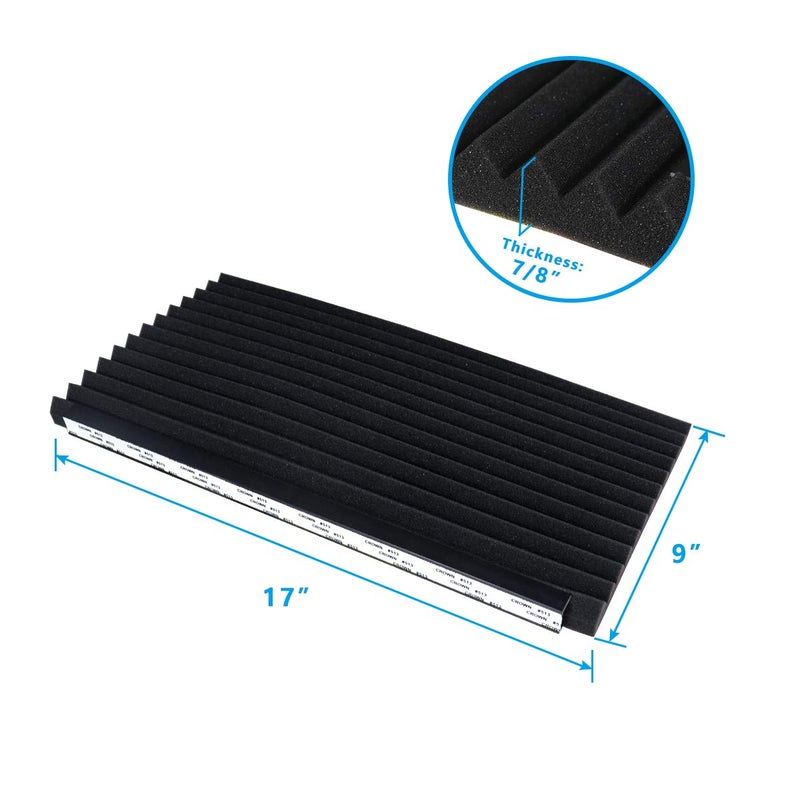 Air Jade Window Air Conditioner Side Panels, AC Side Insulated Foam Panels, 17" x 9" x 7/8", Window Insulation and Seal Kit, Pack of 2, Black - Image 2